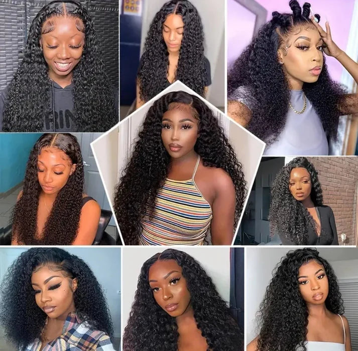 Brazilian Hair Water Wave Glueless Wig-13x4 Full Frontal Lace Wig